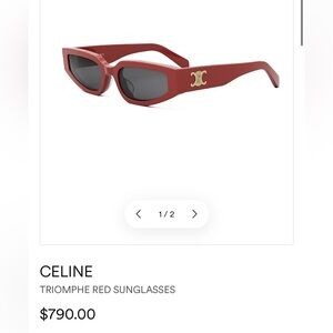 Celine Red Triomphe Sunglasses